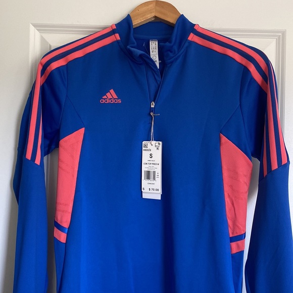 ADIDAS TRACK PULLOVER TOP SIZE S MSRP $70.00 NWT - Picture 2 of 9